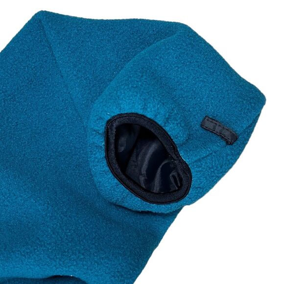 Columbia Sweater Mens L Blue VTG Fleece 90s Teal Anorak Zip USA Ski High Neck - Picture 9 of 10